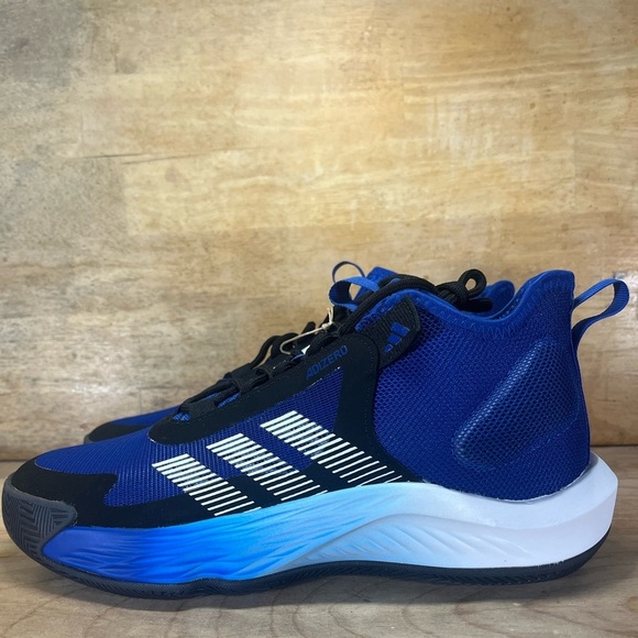 NEW Adidas Adizero Select Team Mens Size 8 Basketball Shoes Sneakers Blue/Black - Picture 4 of 9